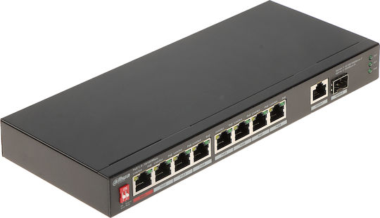 Dahua PFS3110-8ET1GT1GF-96 Unmanaged L2 PoE+ Switch with 8 Gigabit (1Gbps) Ethernet Ports