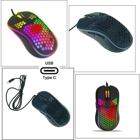 Esperanza Anteros RGB Gaming Gaming Maus Schwarz
