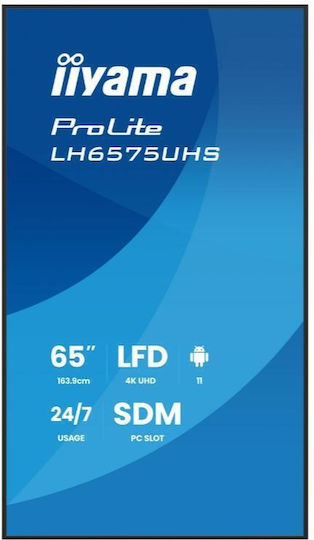 Iiyama LH6575UHS-B2AG Afișaj Public LCD IPS 4K UHD 65"