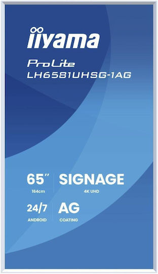 Iiyama LH6581UHSG-1AG Digitale Anzeigetafel LED VA 4K UHD 64,5 Zoll