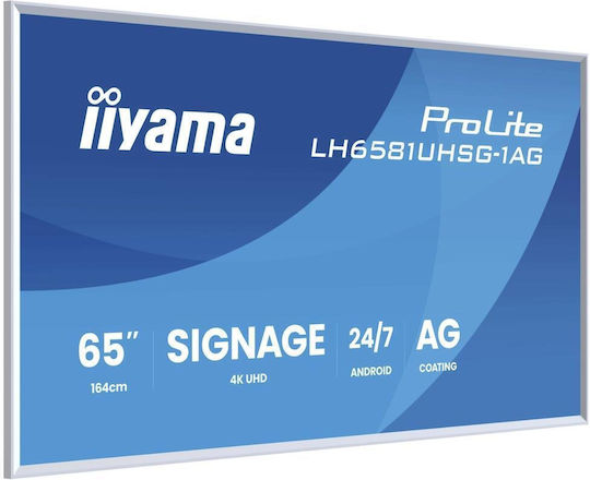 Iiyama LH6581UHSG-1AG Digitale Anzeigetafel LED VA 4K UHD 64,5 Zoll