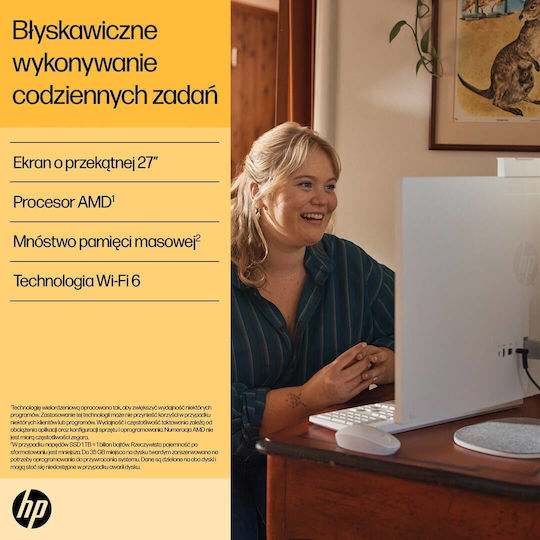 HP 27-cr0001nv 27" (Ryzen 7-7730U/16GB/512GB SSD/FHD/W11 Home)