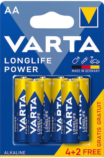 Varta Longlife Алкални Батерии AA 1.5V 6бр