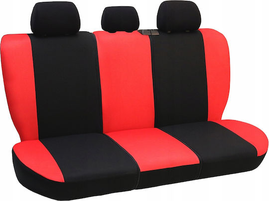 Car Seat Covers 5 Seats Drive Premium Fabric Red Black