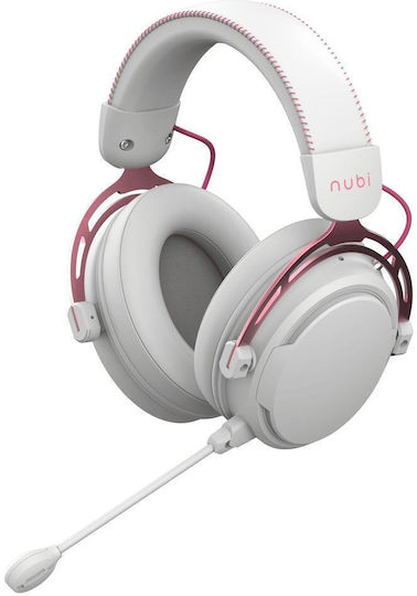 Nubi NH1 Over Ear Gaming Headset με σύνδεση USB Ροζ