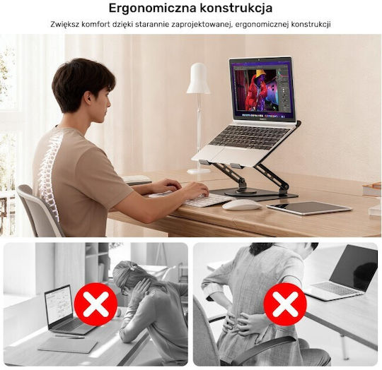 Unitek Cooling Pad για Laptop έως 17.3" Ασημί OT1098AGY01