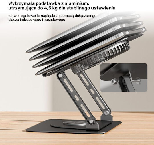 Unitek Cooling Pad για Laptop έως 17.3" Ασημί OT1098AGY01