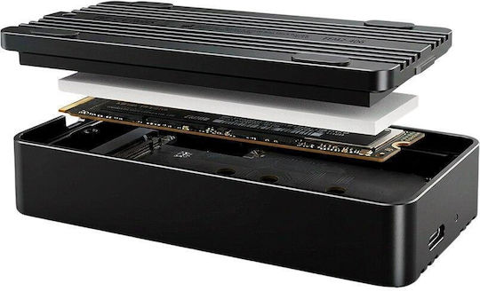 Axagon External Ssd Enclosure Eem2-40g Armored Usb4 M.2 Nvme Black 104x50x20mm