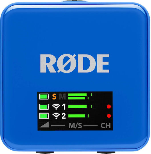 Rode Wireless GO 3RD GEN Set Wireless Microphone Clip On Journalistic in Blue Color