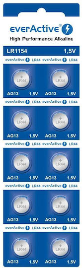 Everactive Mini Alkaline Batteries Ag13 G13 Lr1154 Lr44 10 Pieces