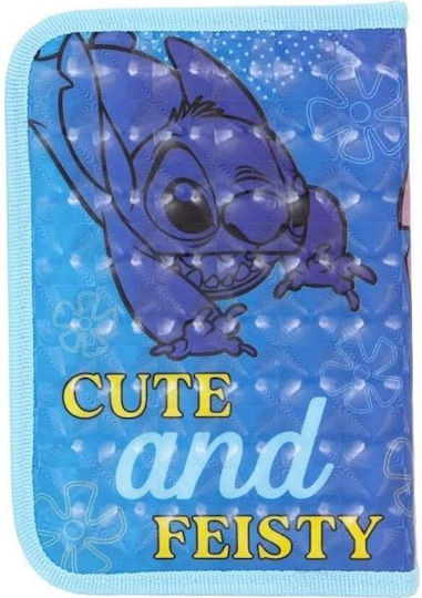 Disney Stitch Κασετίνα Γεμάτη Μπλε