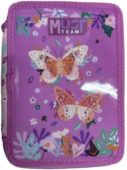 Must Team Butterfly Κασετίνα Γεμάτη Λιλά