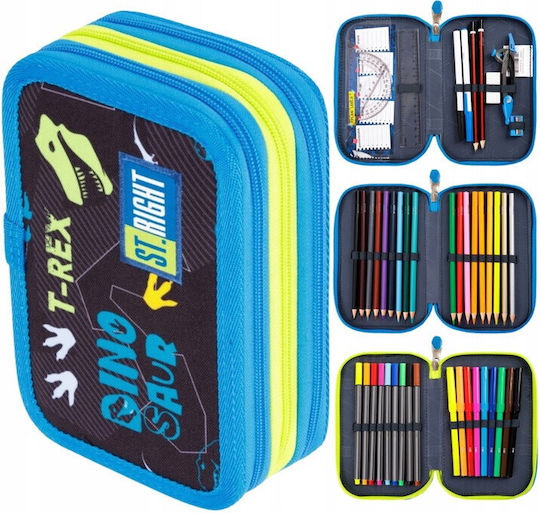 Triple Pencil Case Equipment St.right Pc-05 Dinosaur