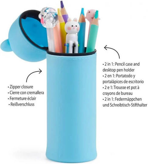 Silicone Pencil Case 16.7x6.5/21x6.5cm Bear Mr19382 Miquelrius