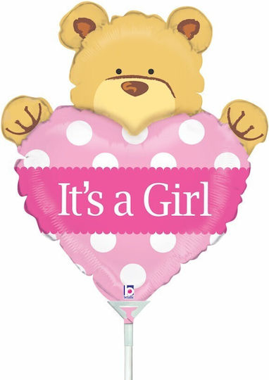 10" Мини Форма Балон Мече Сърце It's A Girl