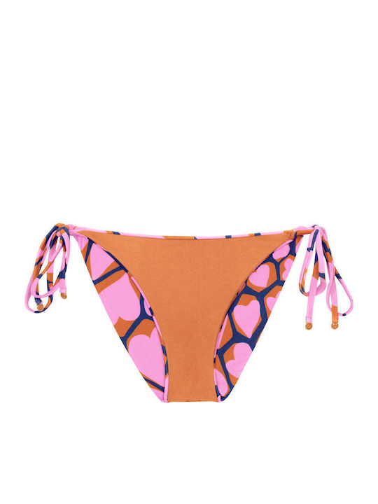 Bikini Inferioare Brazilia Cu Dantelă Roz