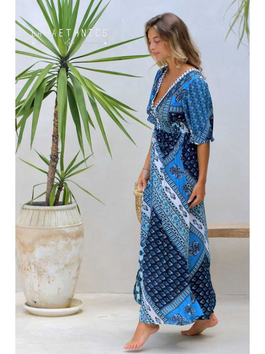 Καλοκαιρινό Maxi Φόρεμα Camargue Blue