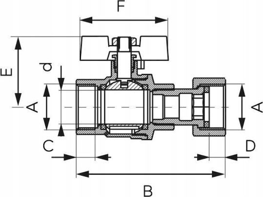Ferro Βάνα / Διακόπτης 1/2"