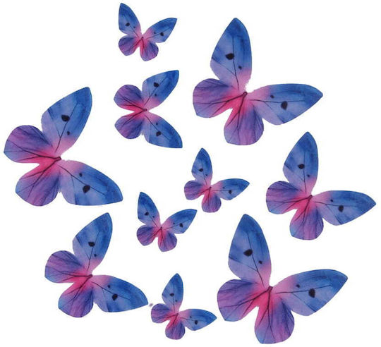 Blue Waffle Butterfly Napkins 87 Pcs Cut-out
