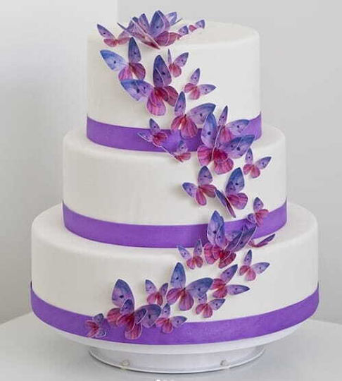 Blue Waffle Butterfly Napkins 87 Pcs Cut-out