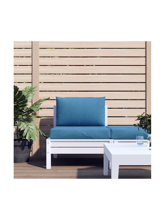 vidaXL Bench Cushion for Pallet with Backrest Melange Blue 2 Pieces