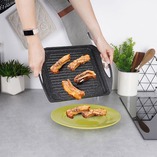 Orion Placă de Copt Antiaderentă cu Suprafață Ceramică Striată 34cm x 26.5cm