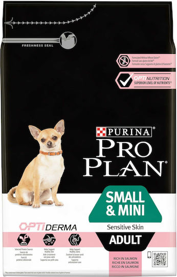 Pro Plan Sensitive Skin 3kg Hrană Uscată pentru Câini Adulţi de Rase Mici cu Somon