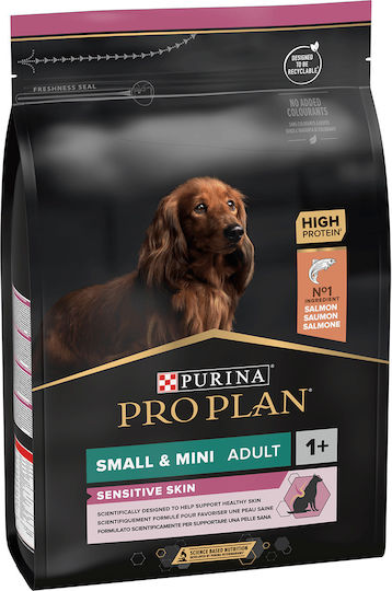 Pro Plan Sensitive Skin 3kg Hrană Uscată pentru Câini Adulţi de Rase Mici cu Somon