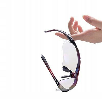 Rockbros Cycling Glasses with Black Frame and Polarized / Transparent Lenses