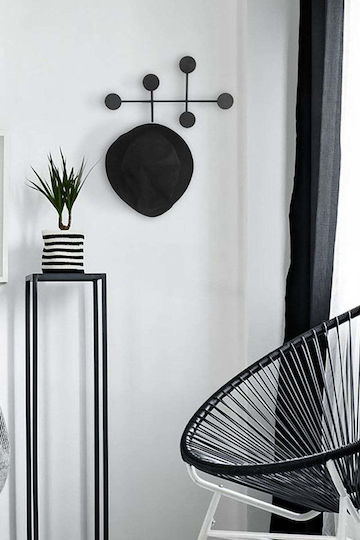 SteweHome Метална Стенна Закачалка С 6 Места 40x24x5см
