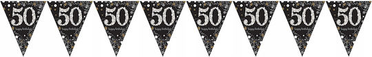 Banner Flag 50th Birthday Sparkling 400cm 1pc