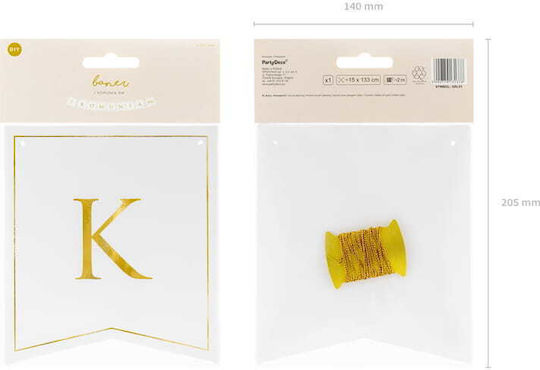 Banner Garland First Holy Communion White Gold