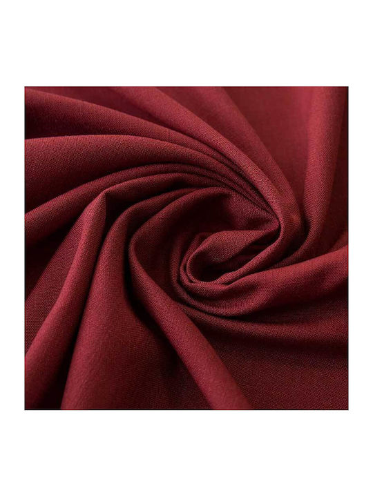 FRIPIA Linen Tablecloth With Burgundy Lace 140x220cm