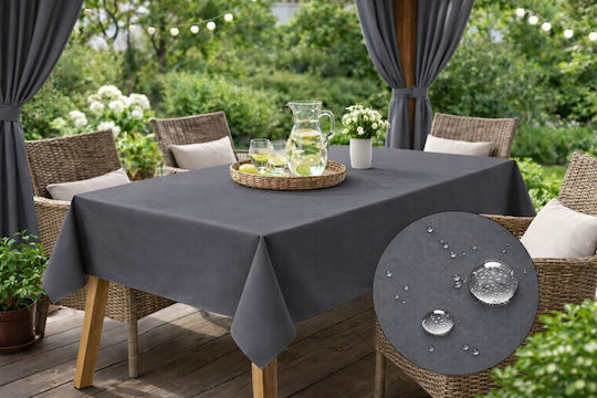 Now Art Stain Resistant Tablecloth Dark Grey 155x260cm