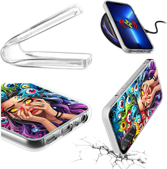 Husă Samsung Galaxy A36 A56 Foto Capac Spate Ochi Sticlă 9h