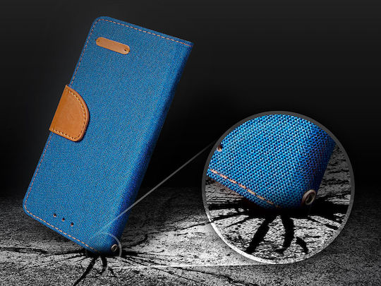 Husă Oppo A5x Canvas Magnetic Wallet + Sticlă 9h