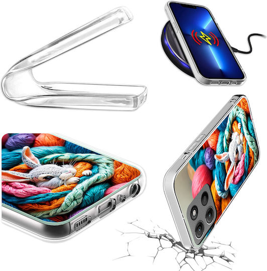 Husă Telefon Motorola Moto G15 Foto Spate Iepure + Sticlă
