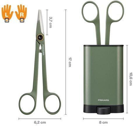 Fiskars Ψαλίδι 6.2εκ. με Ανοξείδωτη Λεπίδα Γκρι 1τμχ