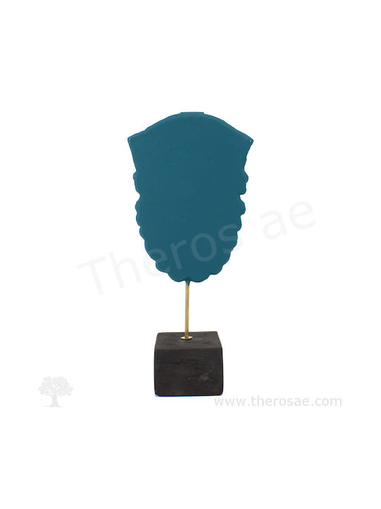 Mască A Lui Poseidon Ceramică 12.5 X 7 X 28.3 Cm Petrol