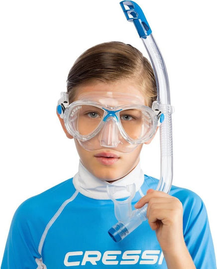 CressiSub Silicone Diving Mask with Snorkel Marea Vip Jr Transparent