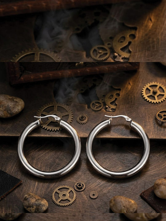 Meet Me At The Sunset Single Steel Hoop Earring Meet Me At The Sunset Single Steel Hoop Earring