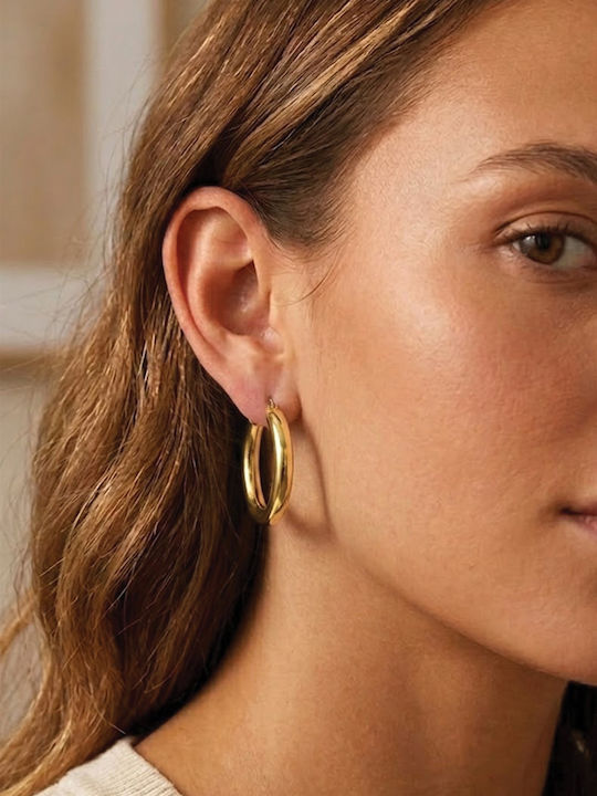 Meet Me At The Sunset Earrings Hoops Gold Plated Steel Meet Me At The Sunset Earrings Hoops Gold Plated Steel