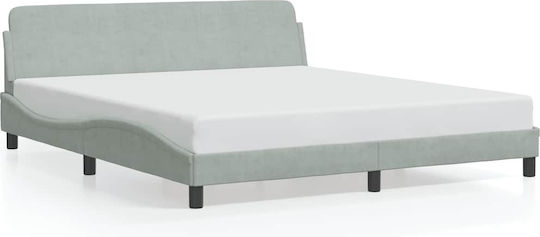 Κρεβάτι King Size για Στρώμα 183x213cm Ανοιχτό Γκρι Κρεβάτι King Size για Στρώμα 183x213cm Ανοιχτό Γκρι