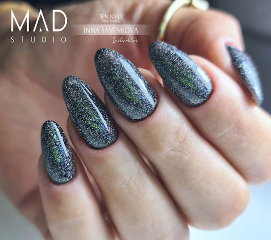 NaiLac Gel Nail Polish #409CE With Glitter Cat Eye 7ml