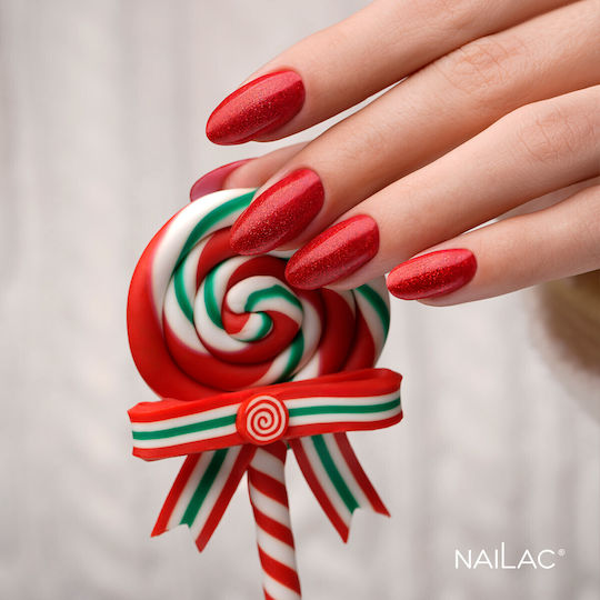 NaiLac Ημιμόνιμο Βερνίκι Νυχιών Merry Glow με Glitter 7ml