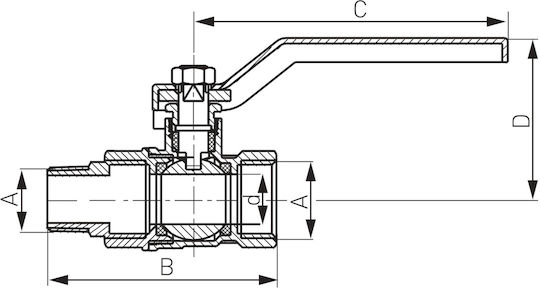 Ballenventil Gw-gz Hebel 1 1/2" Standard