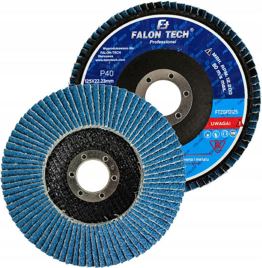 Zirconia Flap Disc Grinding Inox 125mm P40 Falon Tech