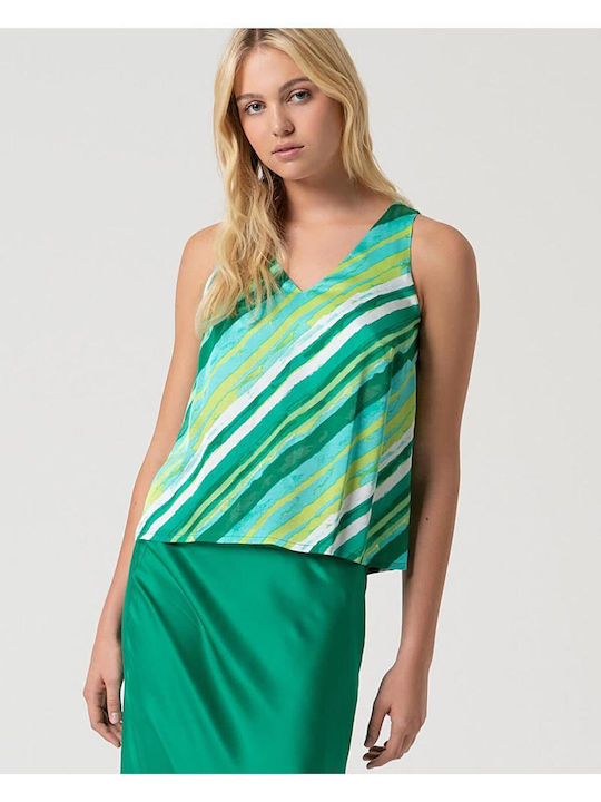 Bluza Damă Cu Decolteu În V Verde