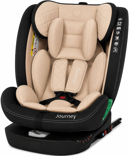 Journey Καθισματάκι Αυτοκινήτου i-Size με Isofix Beige 0-36 kg