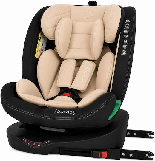 Journey Καθισματάκι Αυτοκινήτου i-Size με Isofix Beige 0-36 kg